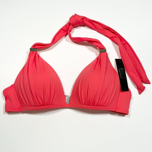Victoria Secret Small S Harlow Halter Push Up Bikini Top Triangle Pink Island - Picture 1 of 6
